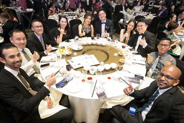 UDrive colleagues together at the award dinner